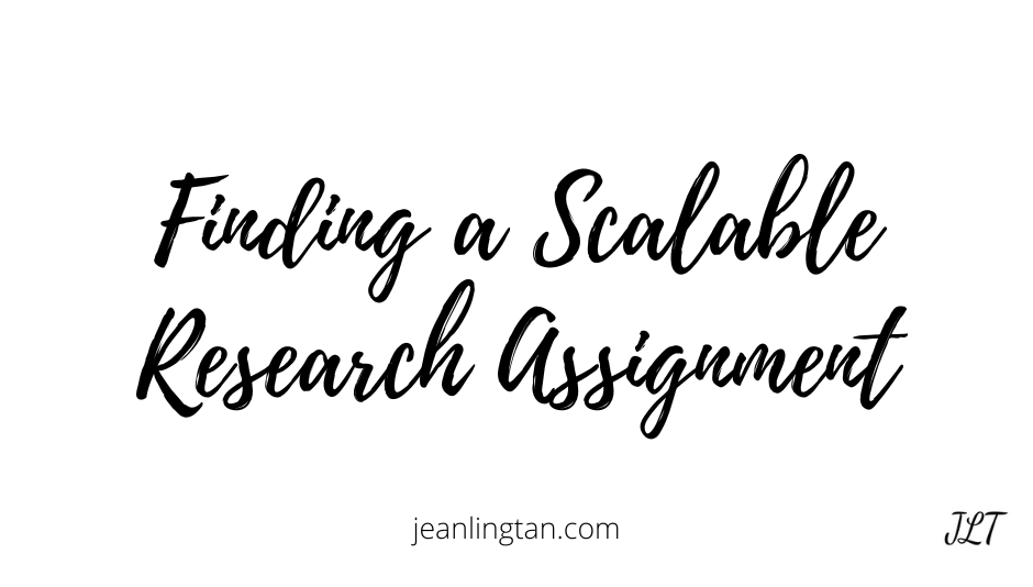 Finding a Scalable Research&nbsp;Assignment