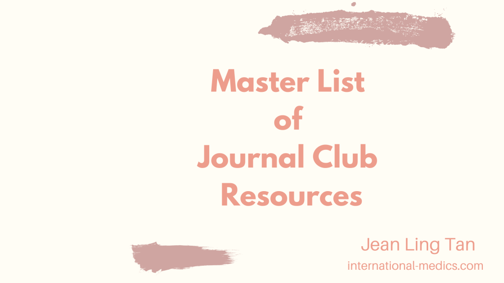 Master List of Journal Club&nbsp;Resources