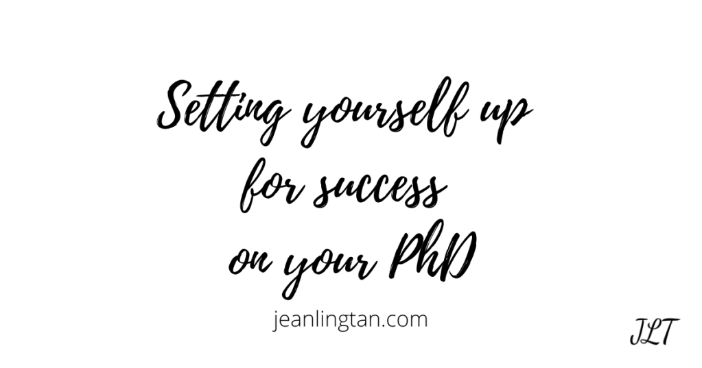 Setting yourself up for success on your&nbsp;PhD