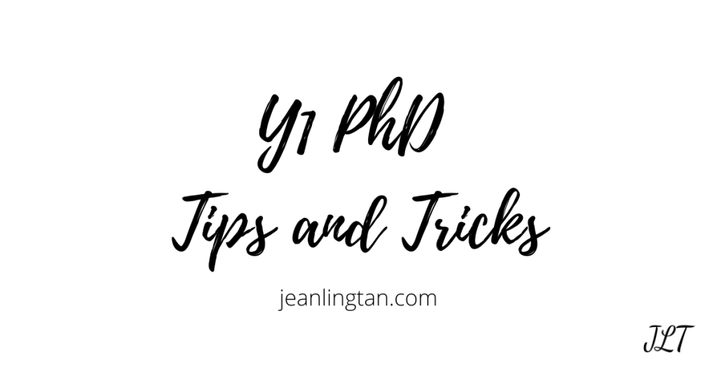 Year 1 PhD Tips and&nbsp;Tricks